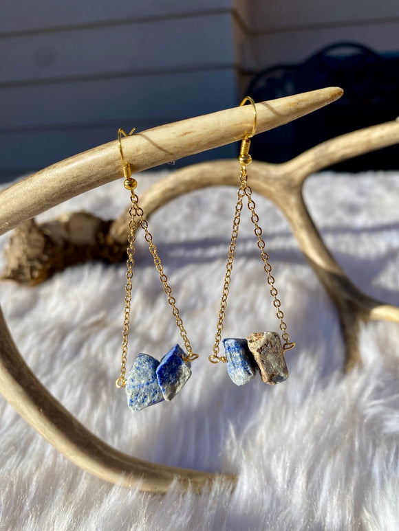 Lapis Lazuli Gemstone Dangle - Courage