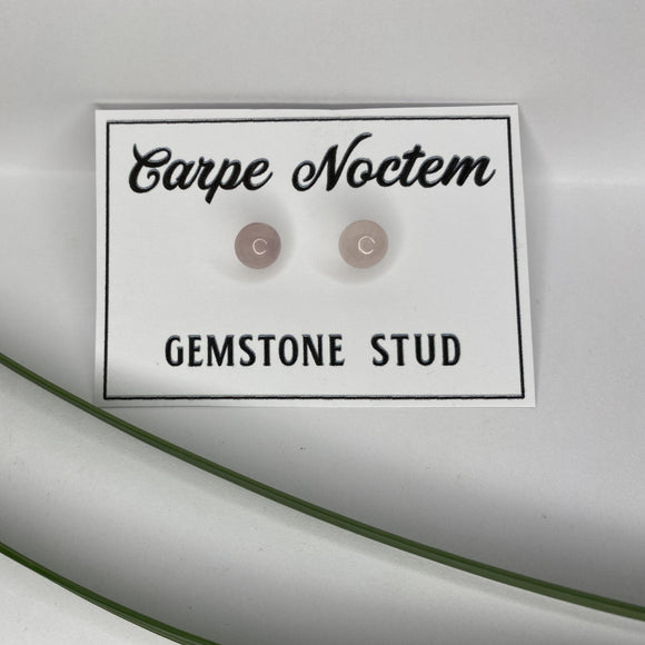 Rose Quartz Gemstone Stud